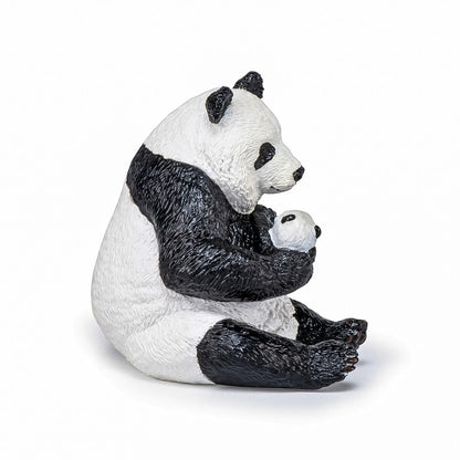 PAPO FIGURINA URS PANDA SEZAND CU PUI IN BRATE, ANIMALE SALBATICE