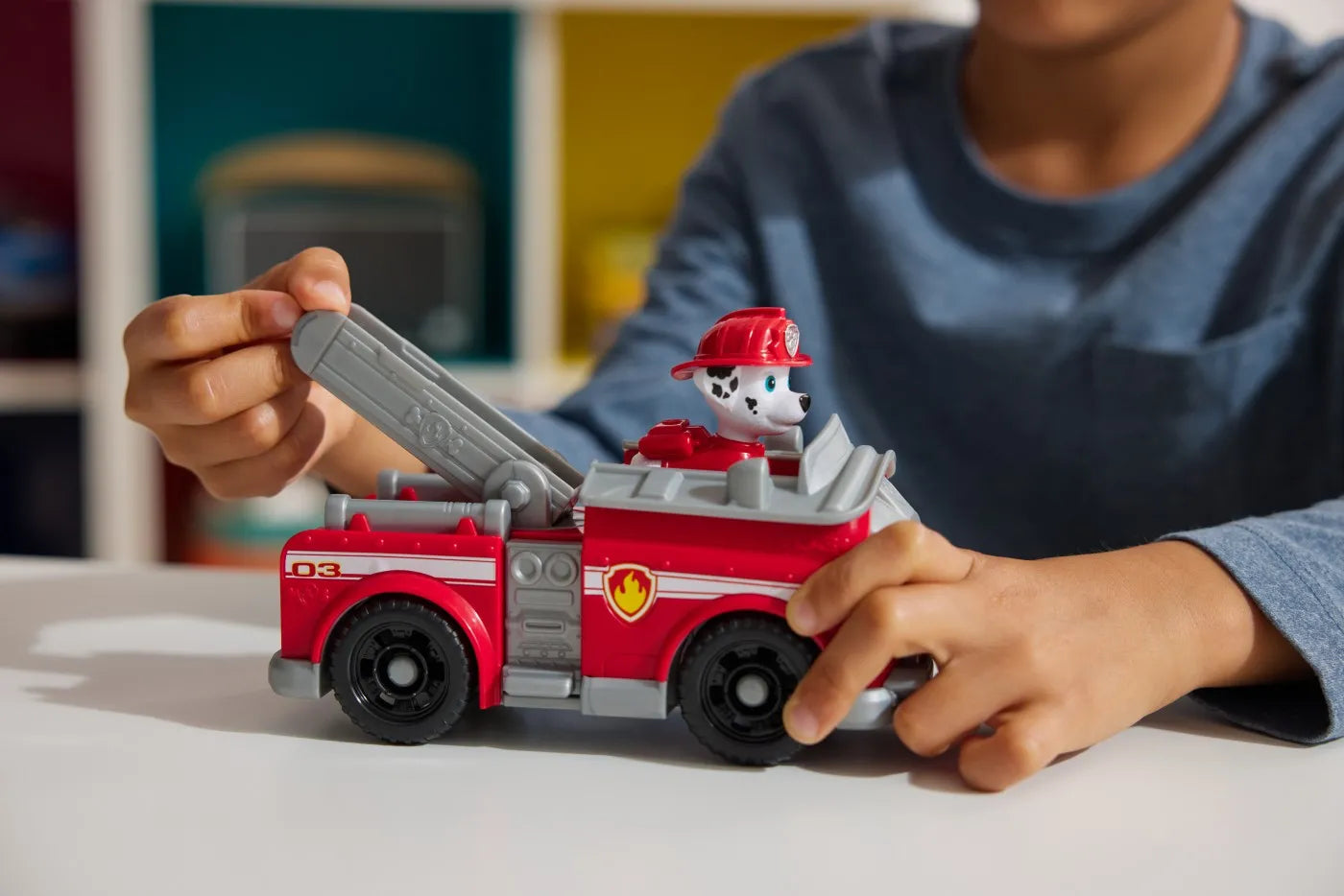 PATRULA CATELUSILOR SET VEHICUL DE BAZA MASINA DE POMPIERI SI FIGURINA MARSHALL, PATRULA CATELUSILOR