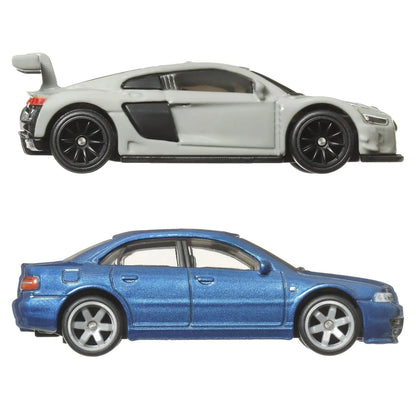 HOT WHEELS PREMIUM SET 2 MASINUTE METALICE AUDI S4 QUATTRO SI AUDI R8 LMS SCARA 1:64, HOT WHEELS - VEHICULE