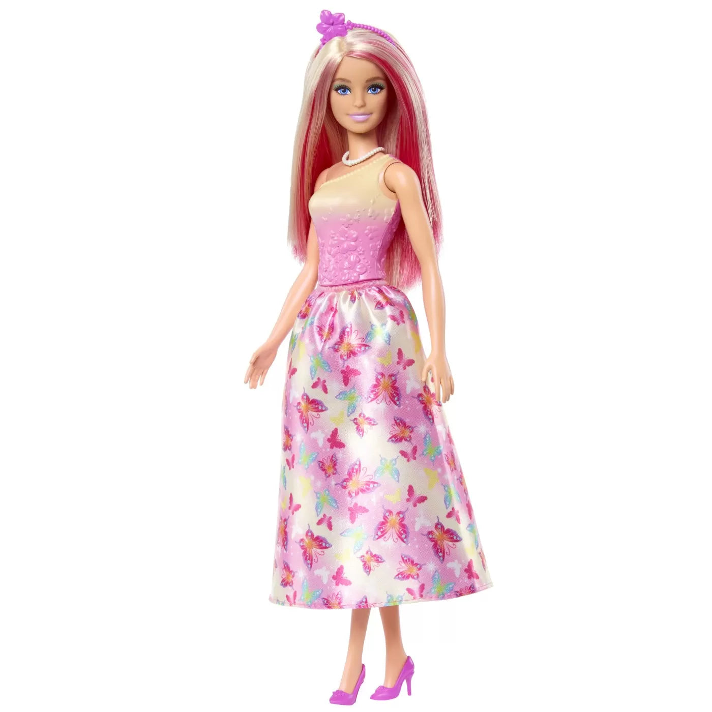 BARBIE PAPUSA BARBIE CU PARUL BLOND SI ROZ, BARBIE - DREAMTOPIA