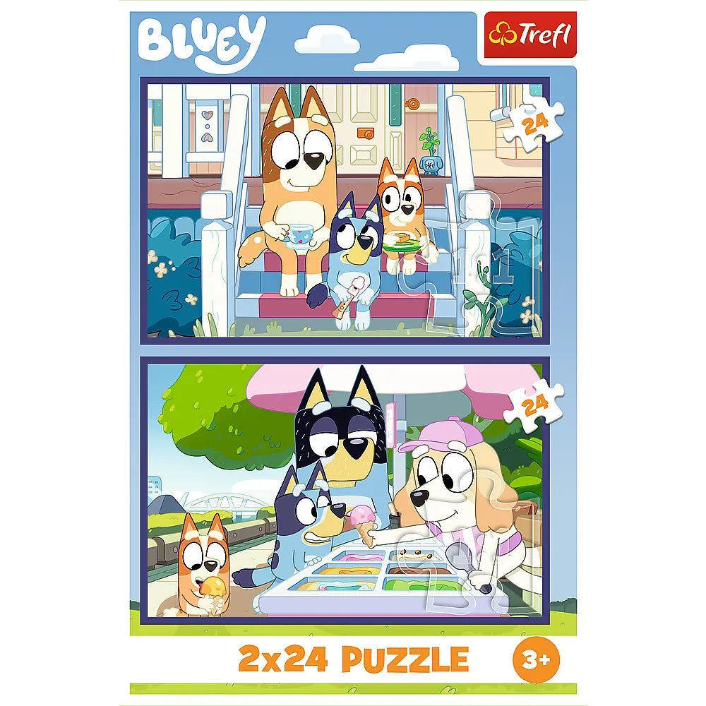 PUZZLE TREFL 2X24 BLUEY DISTRACTIE CU BLUEY, TREFL 2X24