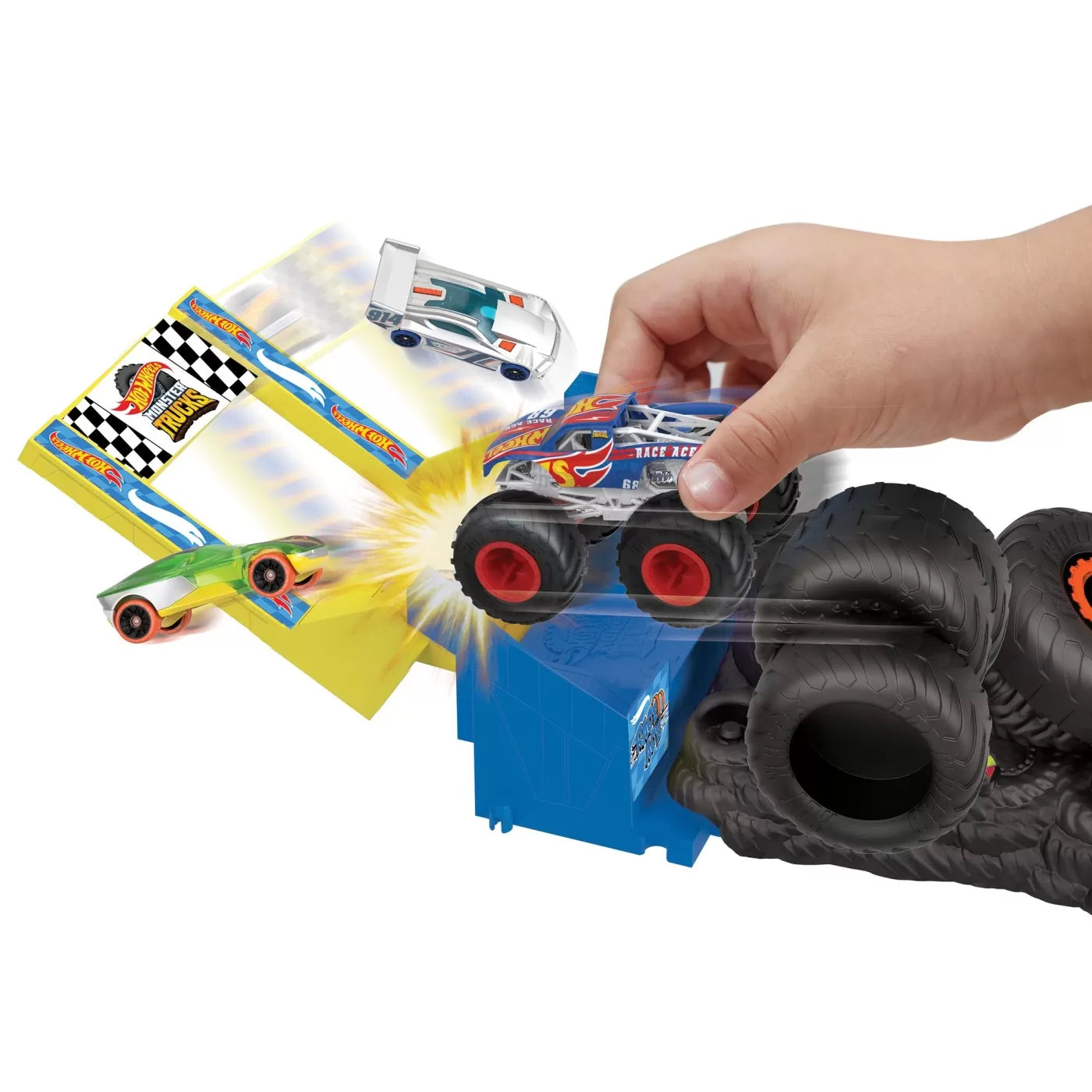 HOT WHEELS MONSTER TRUCKS ENTRY CHALLENGE ARENA SMASHERS PROVOCAREA SMASH RACE, HOT WHEELS - MONSTER TRUCK