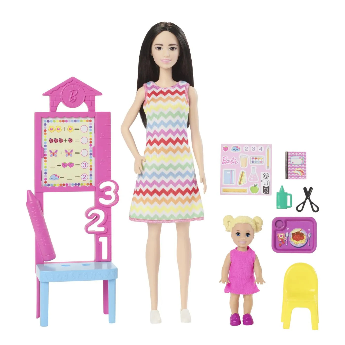 BARBIE SET DE JOACA PAPUSA BARBIE BRUNETA FACE CARIERA PROFESOARA, BARBIE - I CAN BE