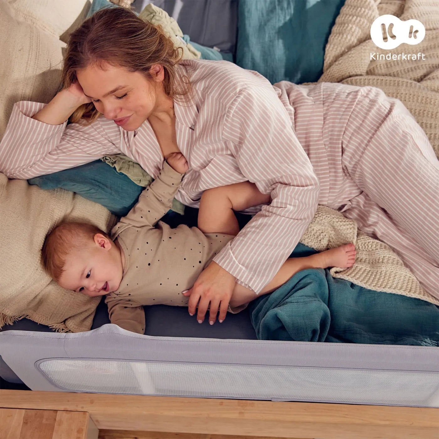 BARIERA DE PAT KINDERKRAFT GUARD AND DREAM LIGHT GREY, KINDERKRAFT