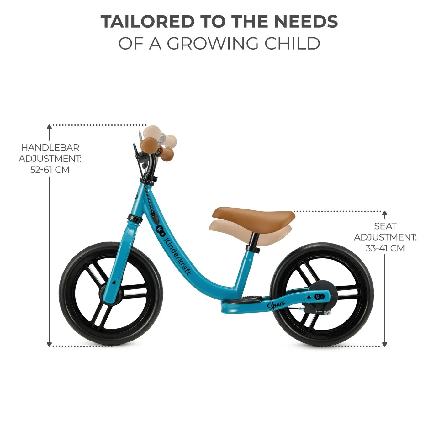 BICICLETA FARA PEDALE KINDERKRAFT SPACE DARK BLUE, KINDERKRAFT