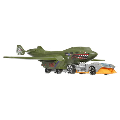 SET AVION SI MASINA HOT WHEELS SUPER RIGS TURBOLENCE TUG , HOT WHEELS - VEHICULE