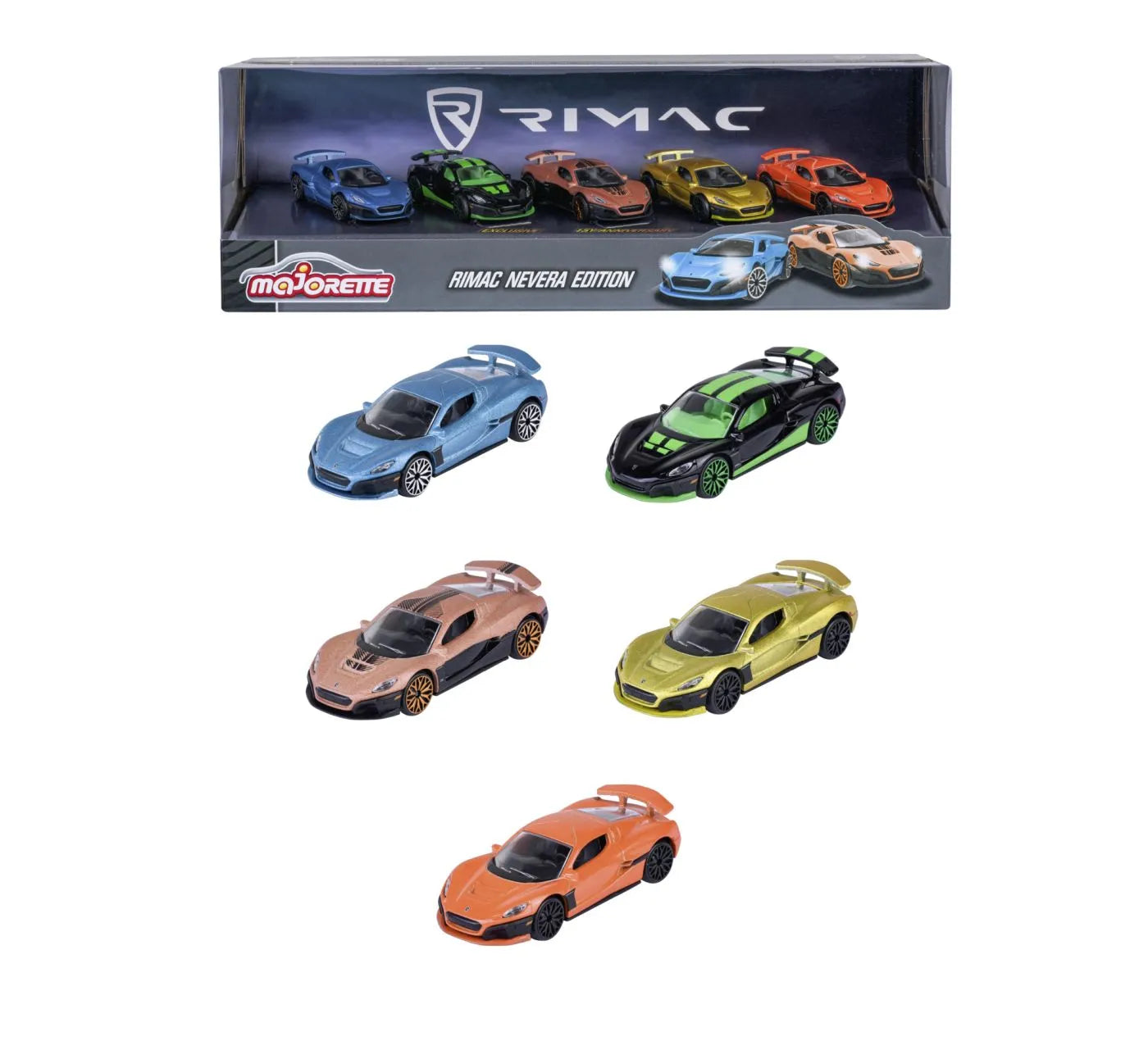 MAJORETTE SET 5 MASINUTE RIMAC NEVERA EDITION GIFTPACK, MAJORETTE