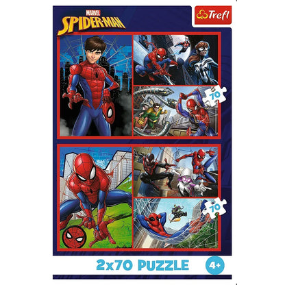 PUZZLE TREFL 2X70 MARVEL SPIDER-MAN AVENTURILE LUI SPIDER-MAN, TREFL 2X70