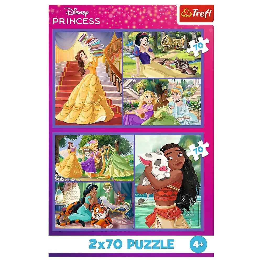 PUZZLE TREFL 2X70 DISNEY PRINCESS VIATA PRINTESELOR DISNEY, TREFL 2X70
