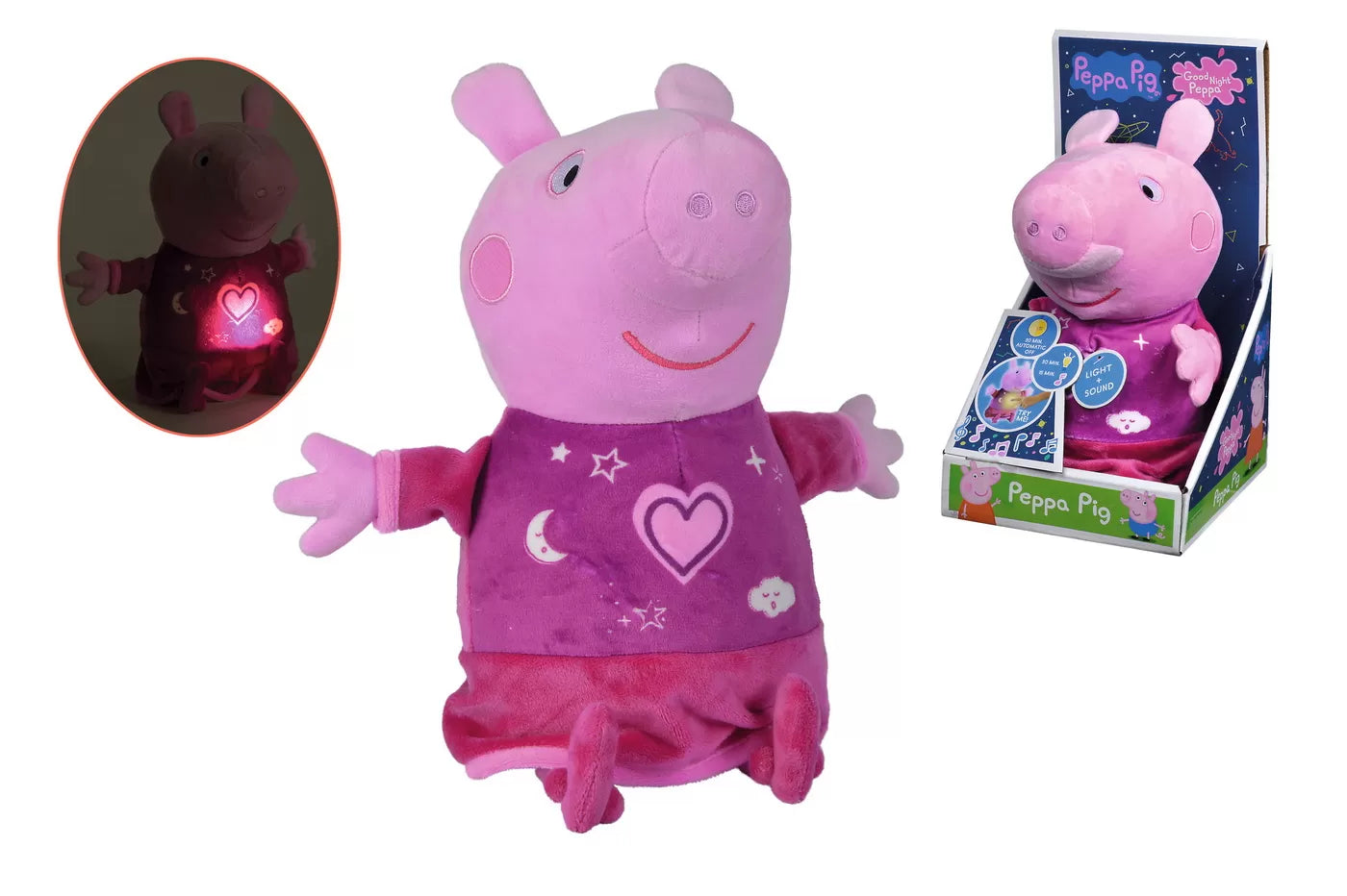 PEPPA PIG PLUS NOAPTE BUNA 25CM, SIMBA BABY
