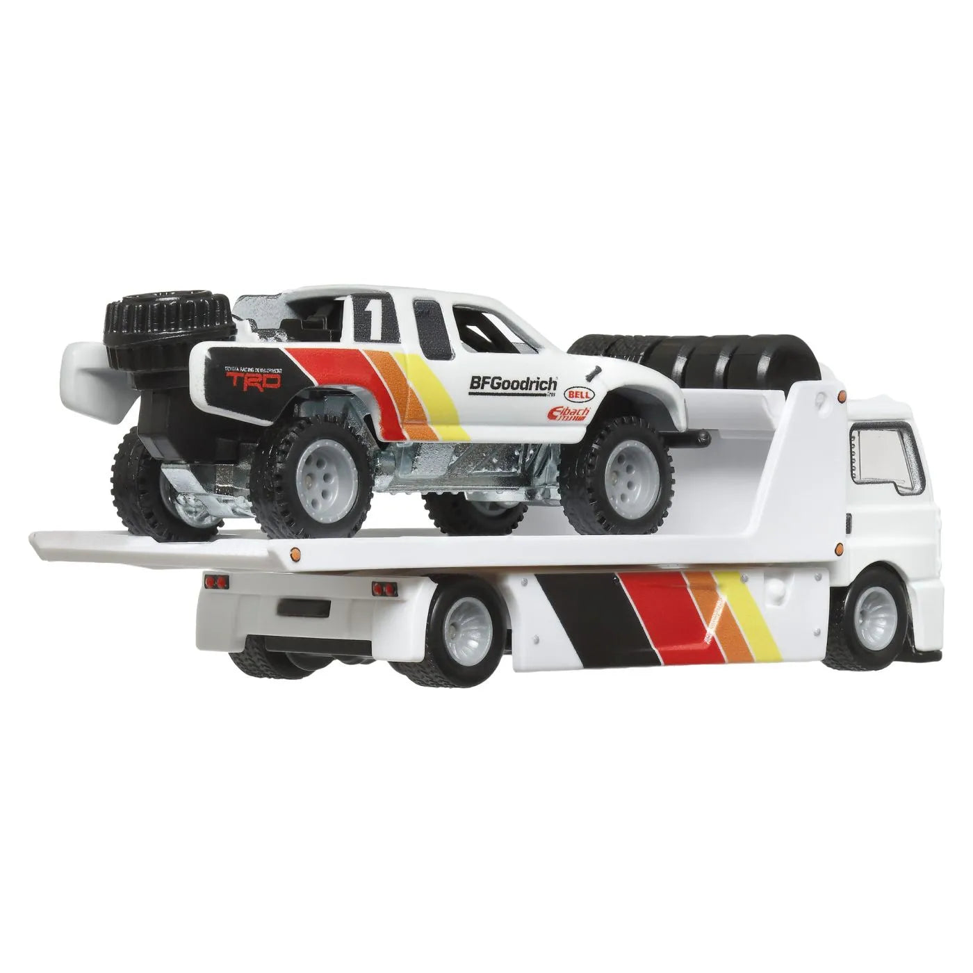 HOT WHEELS TRANSPORTATOR FLEET STREET CU MASINUTA TOYOTA OFF ROAD TRUCK SCARA 1:64, HOT WHEELS - VEHICULE