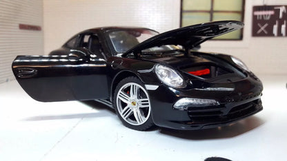 MASINUTA METALICA PORSCHE 911 NEGRU SCARA 1 LA 24, RASTAR METAL 1:24