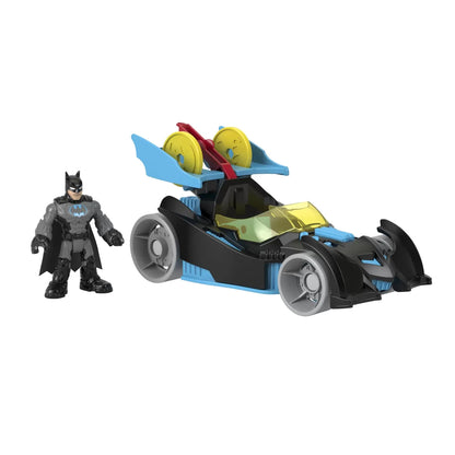 FISHER PRICE IMAGINEXT DC SUPER FRIENDS VEHICUL CU FIGURINA BATMAN CU COSTUM GRI, FISHER PRICE - DC SUPER FRIENDS
