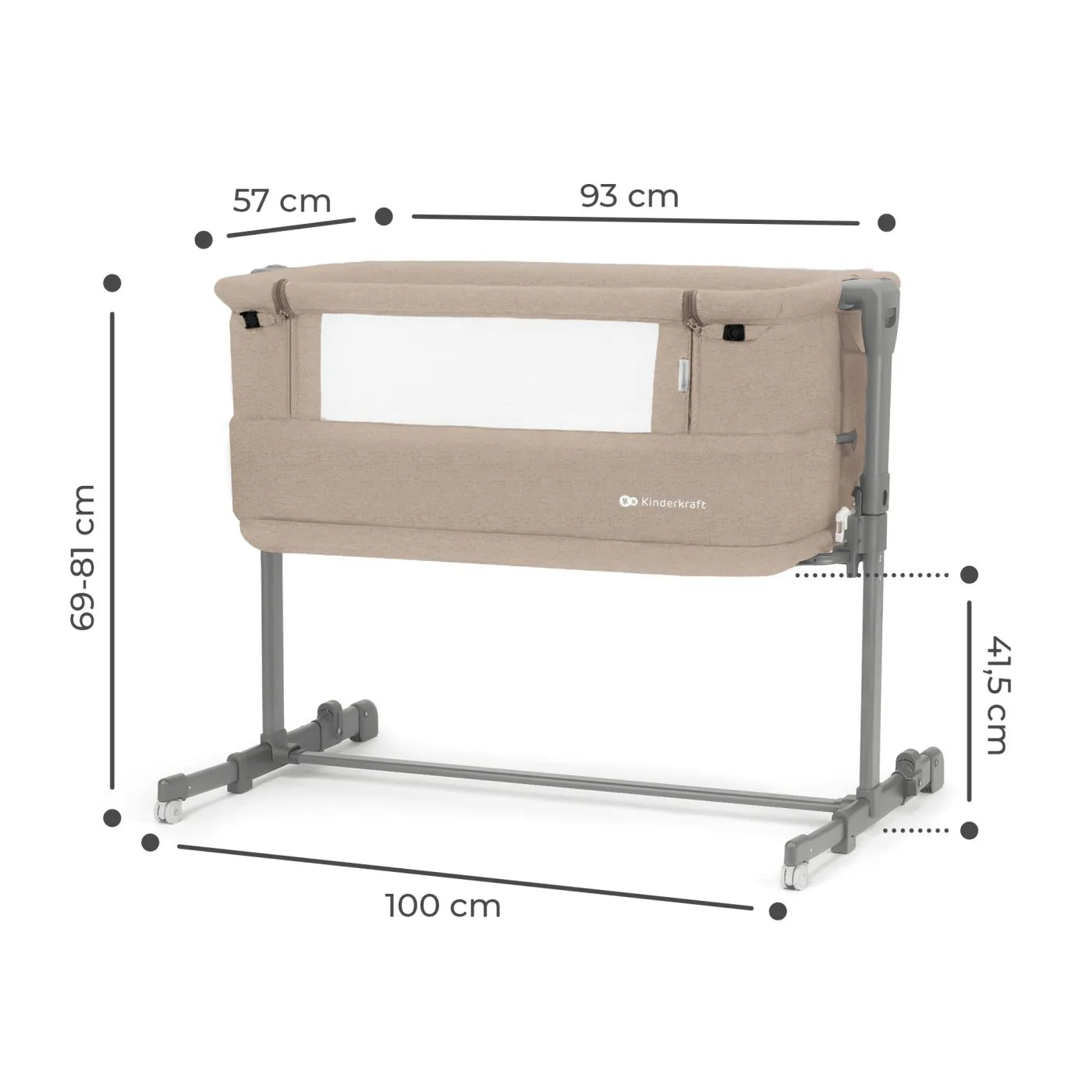 PATUT CO-SLEEPER KINDERKRAFT NESTE GROW, BEJ, KINDERKRAFT