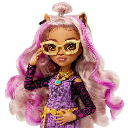 MONSTER HIGH PAPUSA CLAWDEEN WOLF CU ANIMALUT SI ACCESORII, MONSTER HIGH