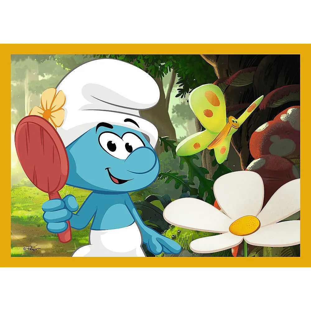 PUZZLE TREFL 4IN1 STRUMFII VIATA IN SATUL STRUMFILOR, TREFL 4IN1