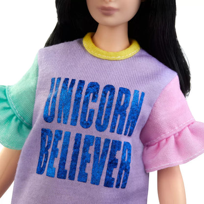 PAPUSA BARBIE FASHIONISTA CU ROCHITA UNICORN BELIEVER, BARBIE - FASHIONISTAS