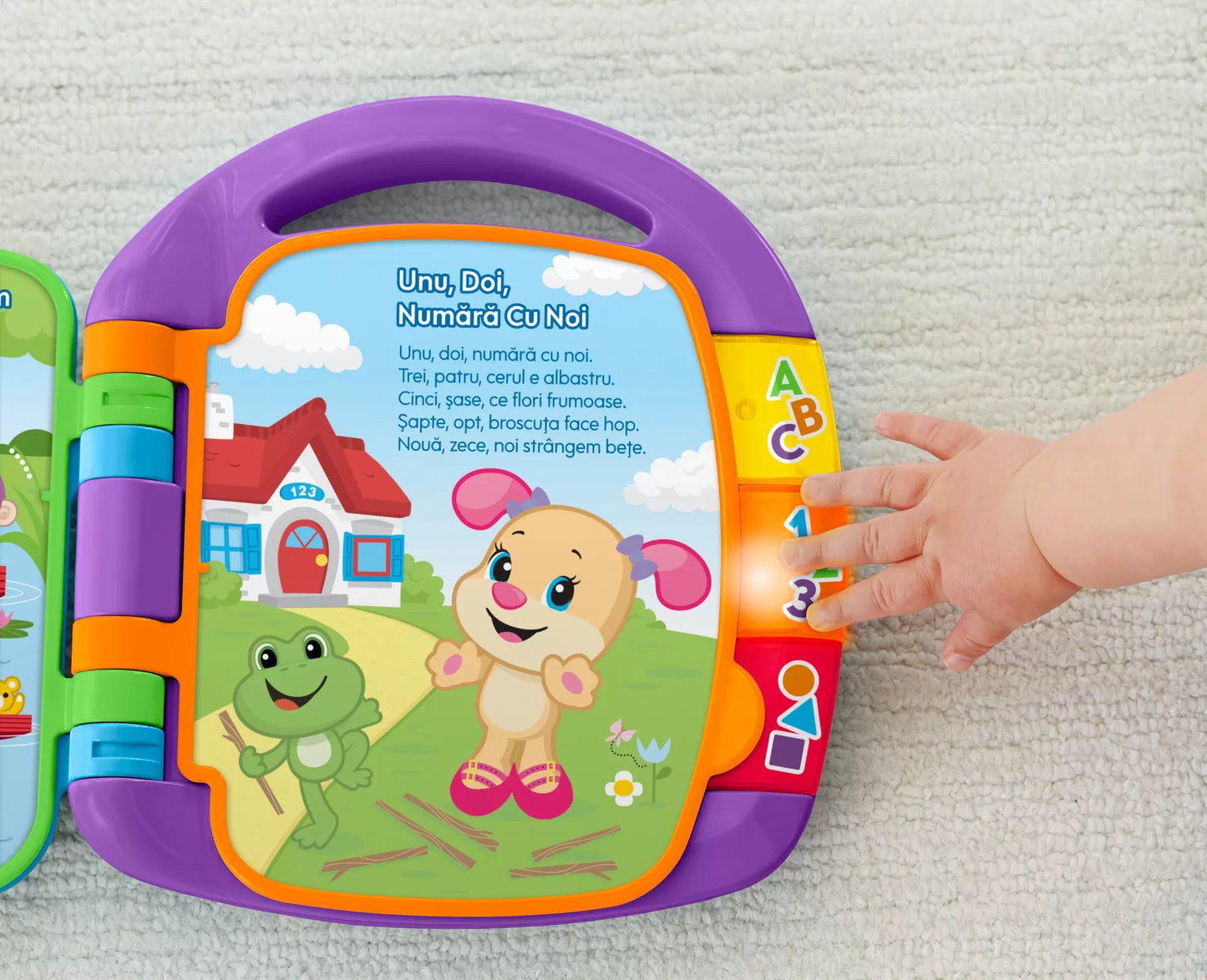 FISHER PRICE CARTEA DE POVESTI IN LIMBA ROMANA, FISHER PRICE - RADE SI INVATA