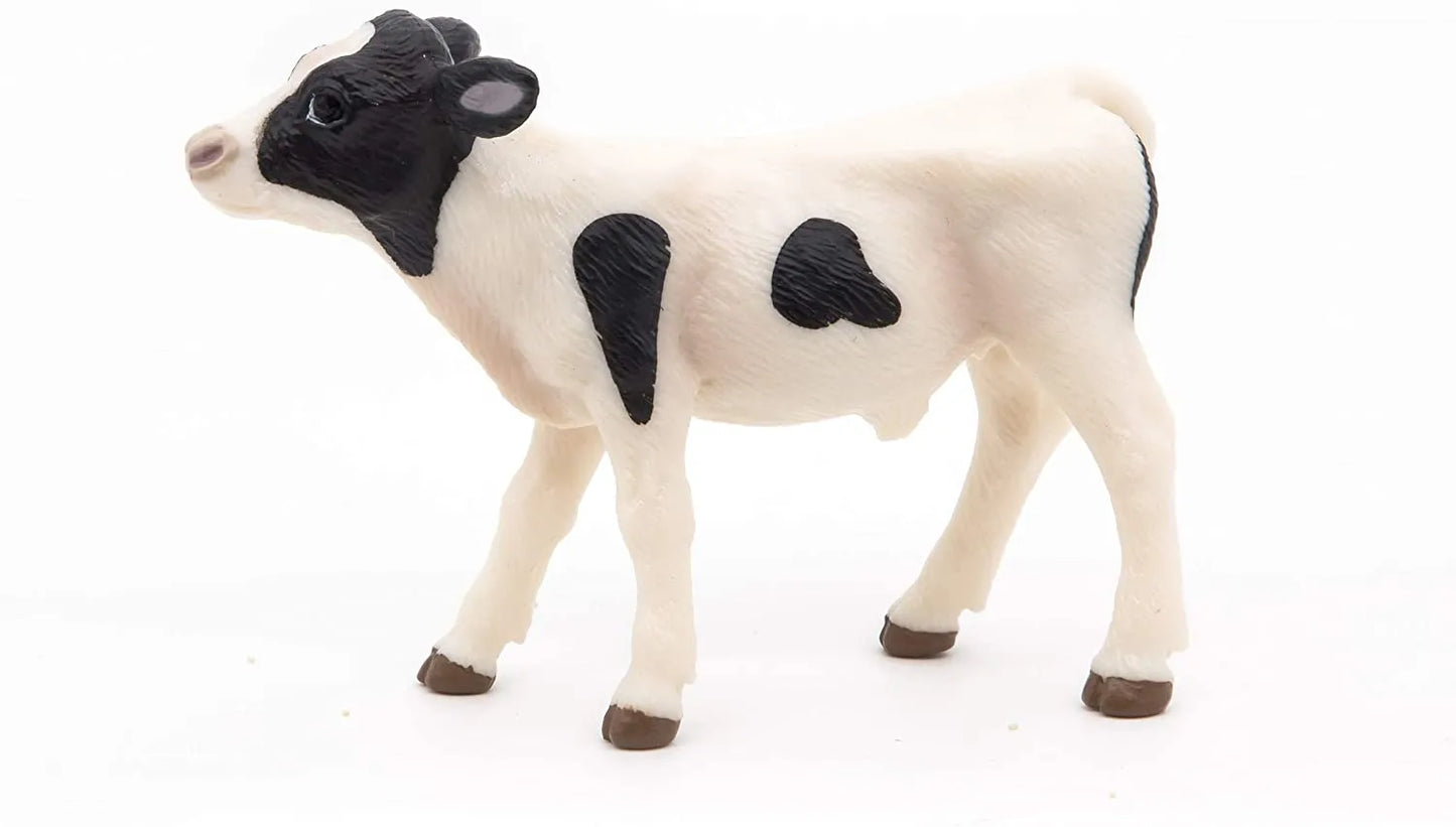 PAPO FIGURINA VITEL ALB CU NEGRU, PRIETENII DE LA FERMA