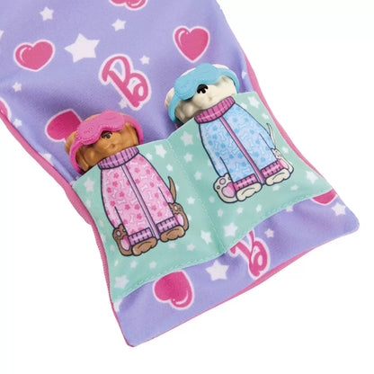 BARBIE PAPUSA BARBIE FAMILY SET PETRECERE CU 2 CATELUSI COLOR CHANGE, BARBIE - FAMILY