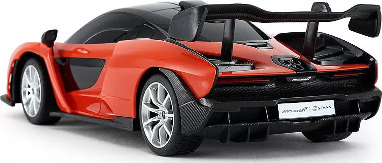 MASINA CU TELECOMANDA McLAREN SENNA PORTOCALIU CU SCARA 1 LA 18, RASTAR 1:18