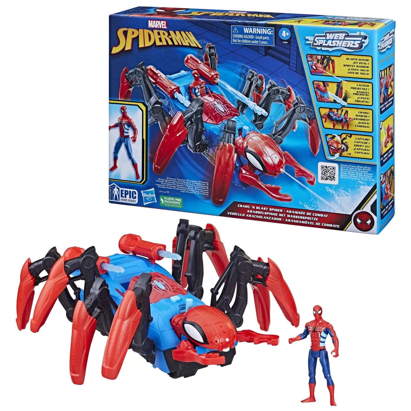 SPIDERMAN SET DE JOACA CRAWL N BLAST , SPIDER-MAN