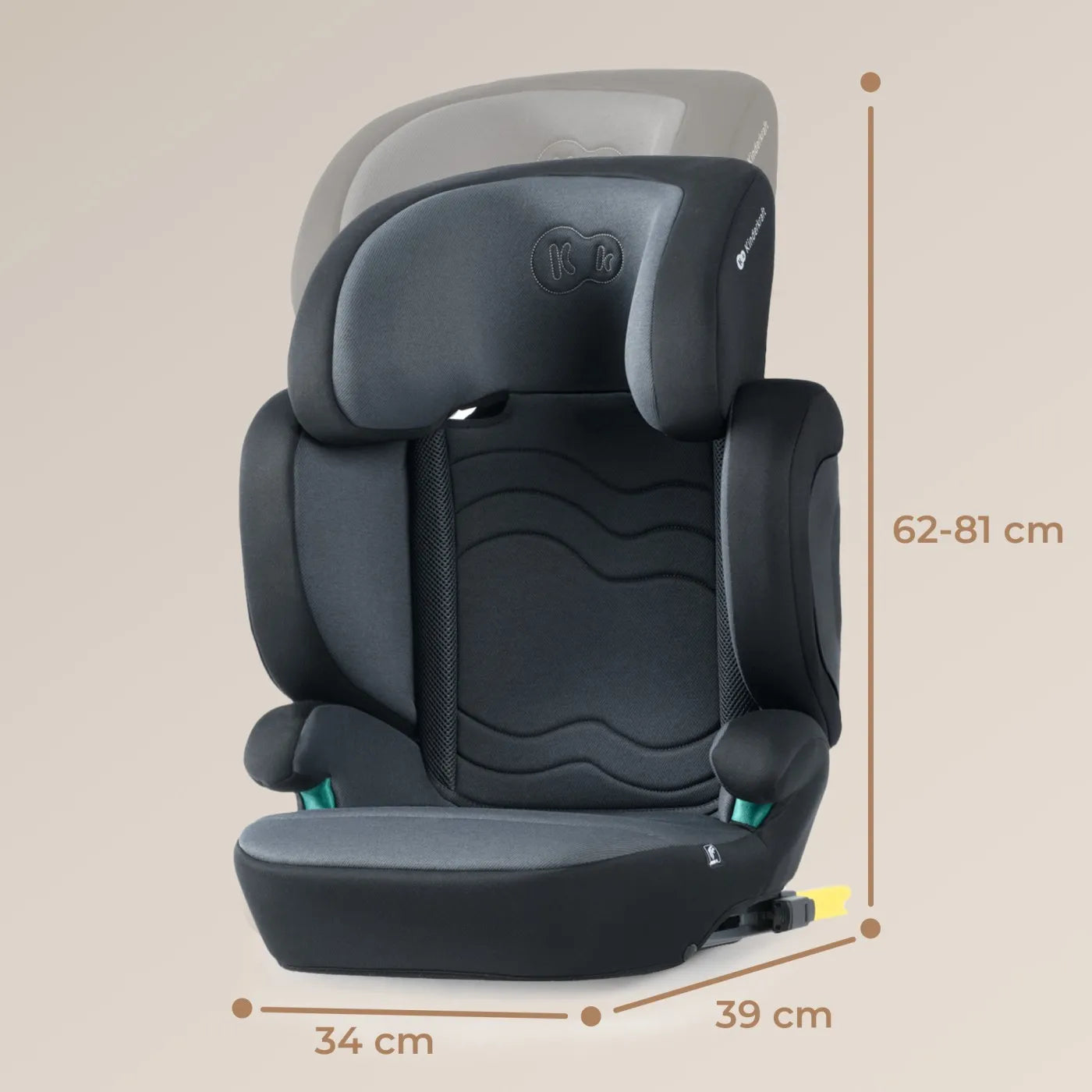 SCAUN AUTO KINDERKRAFT XPAND 2 I-SIZE 100-150 CM, GRAPHITE BLACK, KINDERKRAFT