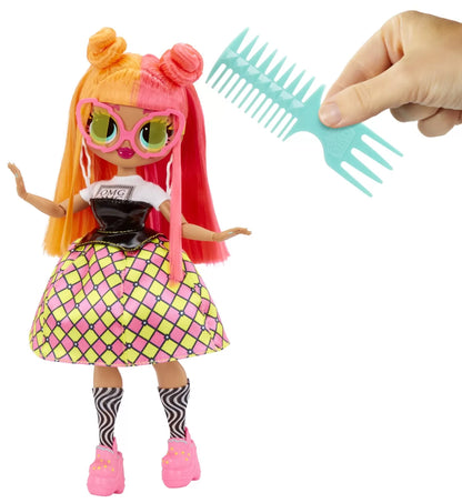 L.O.L. SURPRISE! OMG NEONLICIOUS PAPUSA FASHIONISTA CU ACCESORII, LOL SURPRISE