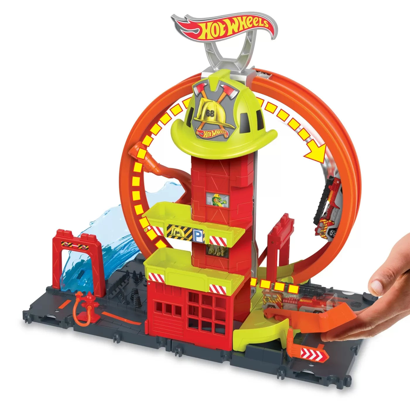 HOT WHEELS STATIA DE POMPIERI SUPER LOOP, HOT WHEELS - CITY
