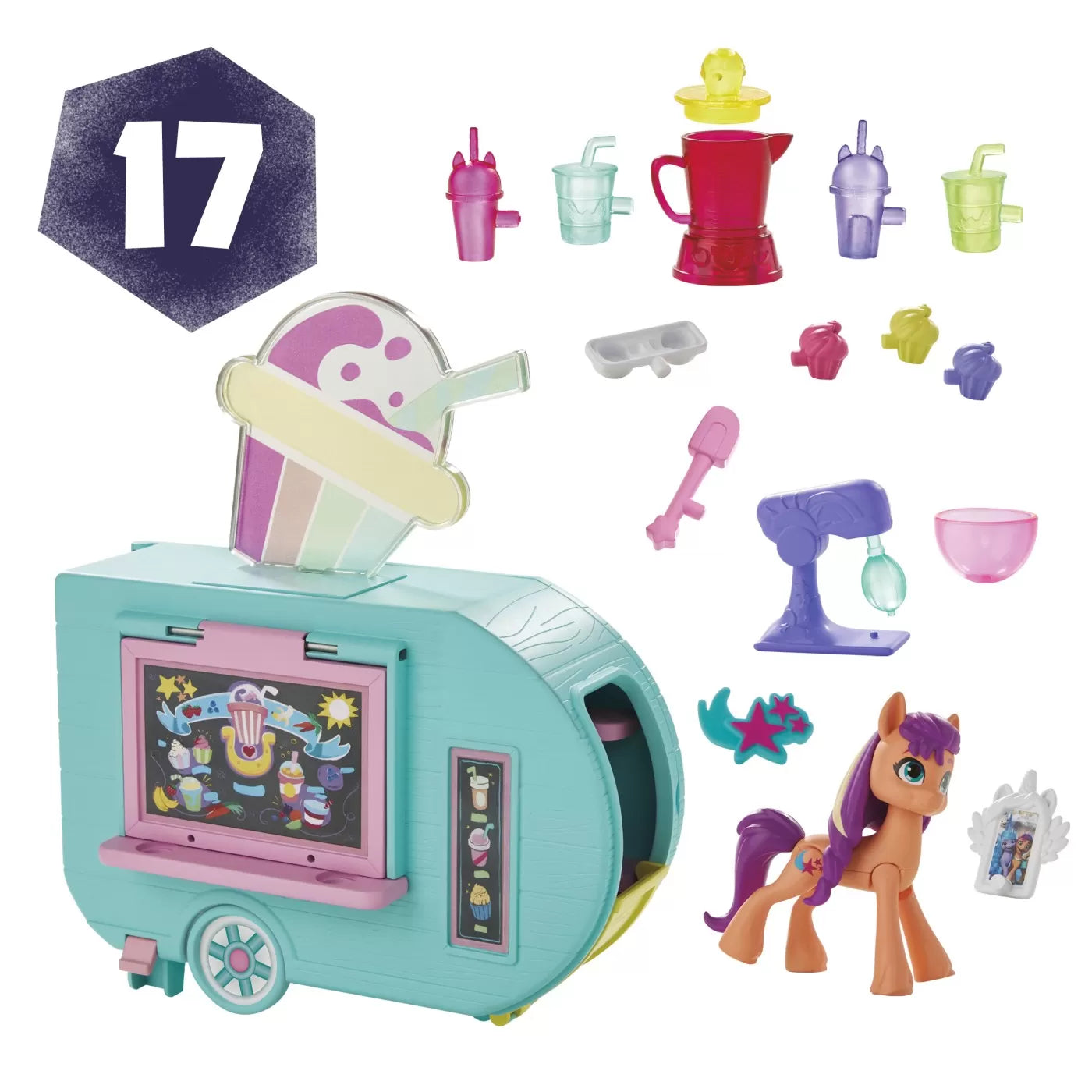 MY LITTLE PONY RULOTA DE SMOOTHIE A LUI SUNNY STARSCOUT, MY LITTLE PONY