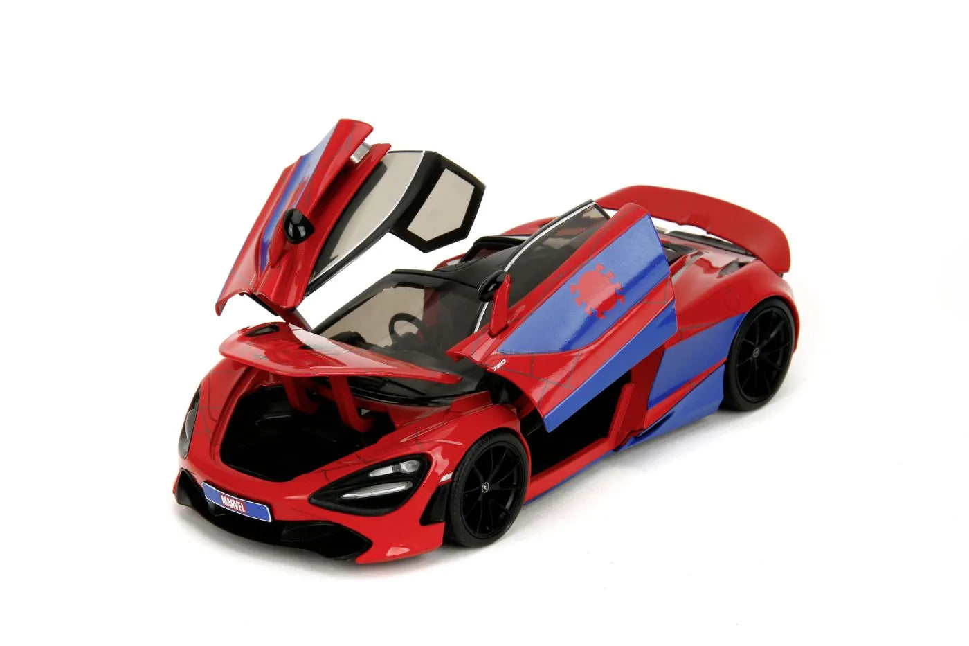 JADA MARVEL SET FIGURINA SPIDER MAN SI MASINUTA METALICA MCLAREN 720S SCARA 1 LA 24, JADATOYS