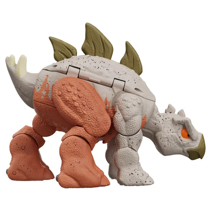JURASSIC WORLD FIERCE CHANGERS DOUBLE DANGER DINOZAUR TRANSFORMABIL CARNOTAURUS SI STEGOSAURUS, JURASSIC WORLD