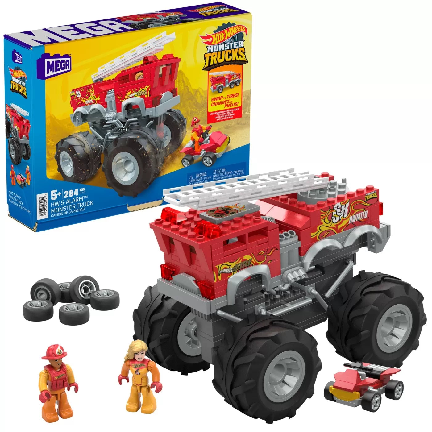 HOT WHEELS MONSTER TRUCK MEGA SET CONSTRUCTIE 5 ALARM, HOT WHEELS - MONSTER TRUCK