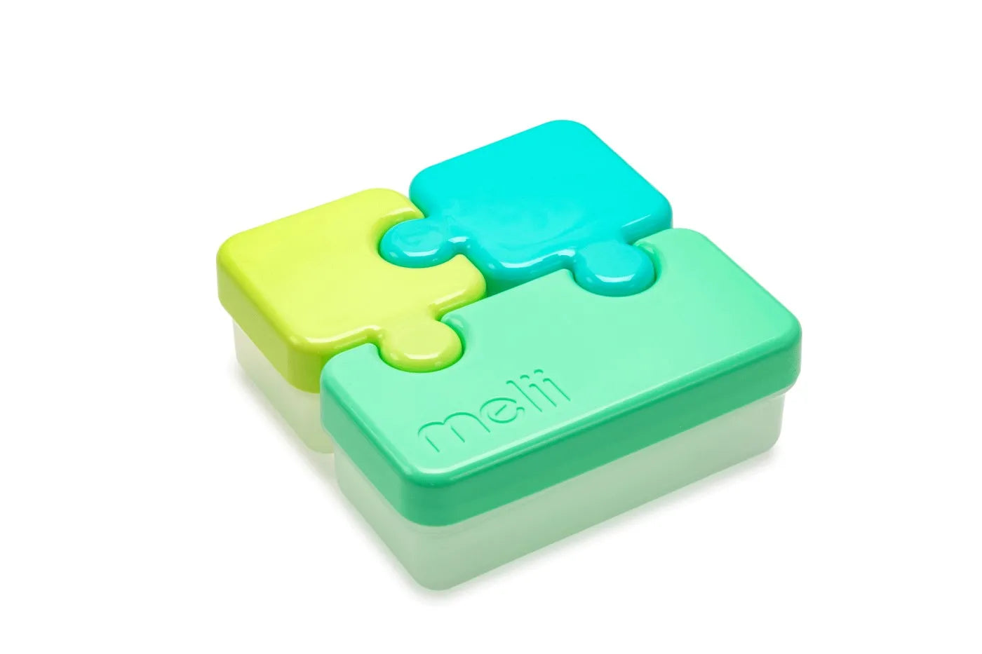 RECIPIENT HRANA BEBE MODEL PUZZLE, MELII, ALBASTRU&VERDE, MELII