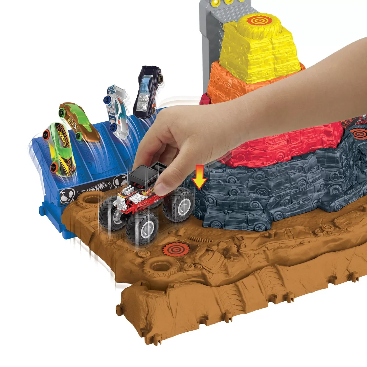 HOT WHEELS MONSTER TRUCKS ARENA SMASHERS BONE SHAKER ARENA ULTIMATE CRUSH, HOT WHEELS - MONSTER TRUCK