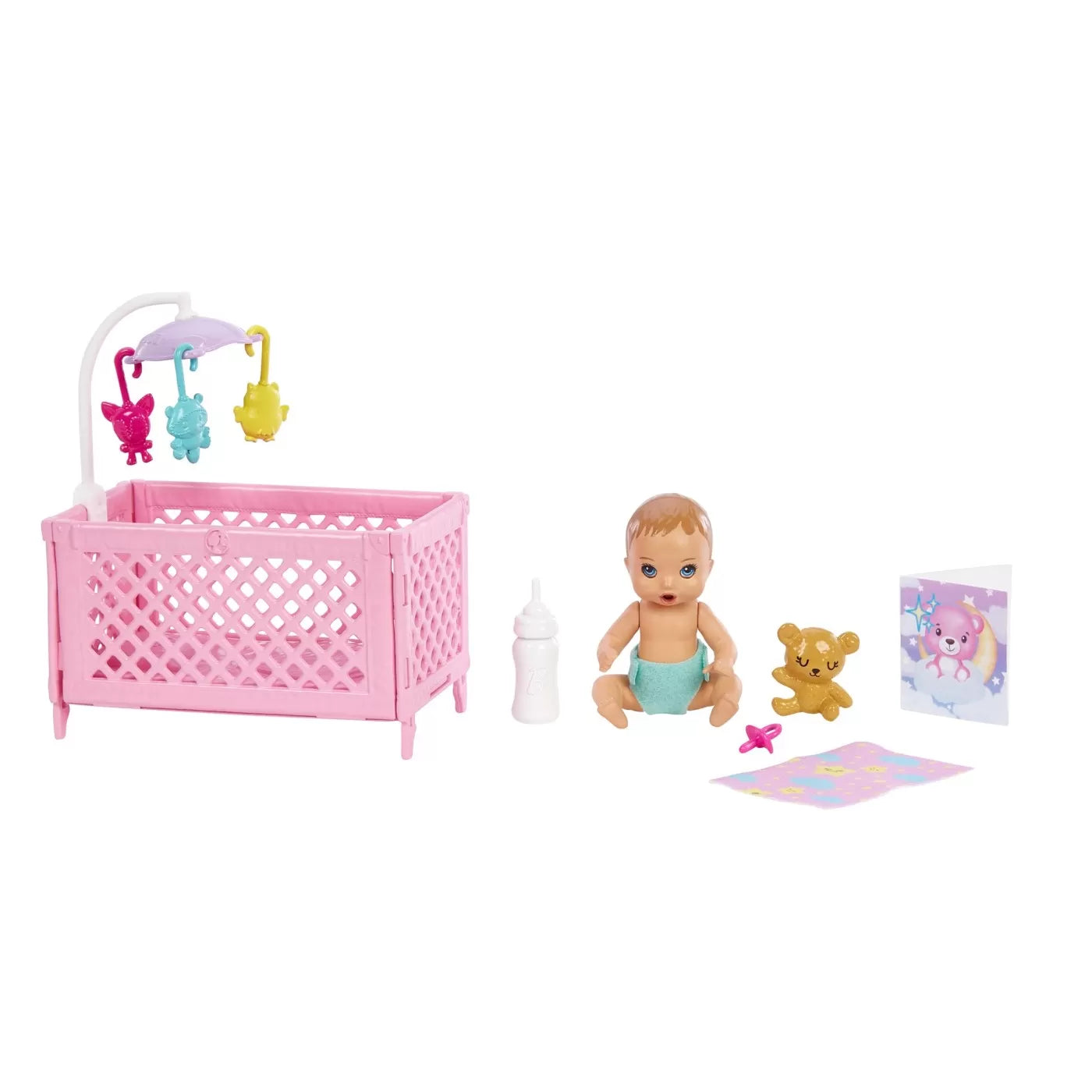 PAPUSA BARBIE MAMICA SATENA CU BEBELUS, BARBIE - FAMILY