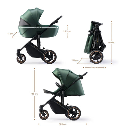 CARUCIOR 3 IN 1 KINDERKRAFT PRIME 2 3IN1 MINK PRO GREEN, KINDERKRAFT