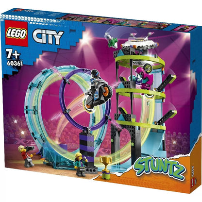 LEGO CITY PROVOCAREA SUPREMA DE CASCADORII PE MOTOCICLETA 60361, LEGO CITY
