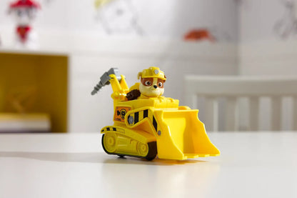 PATRULA CATELUSILOR SET VEHICUL DE BAZA BULDOZER SI FIGURINA RUBBLE, PATRULA CATELUSILOR
