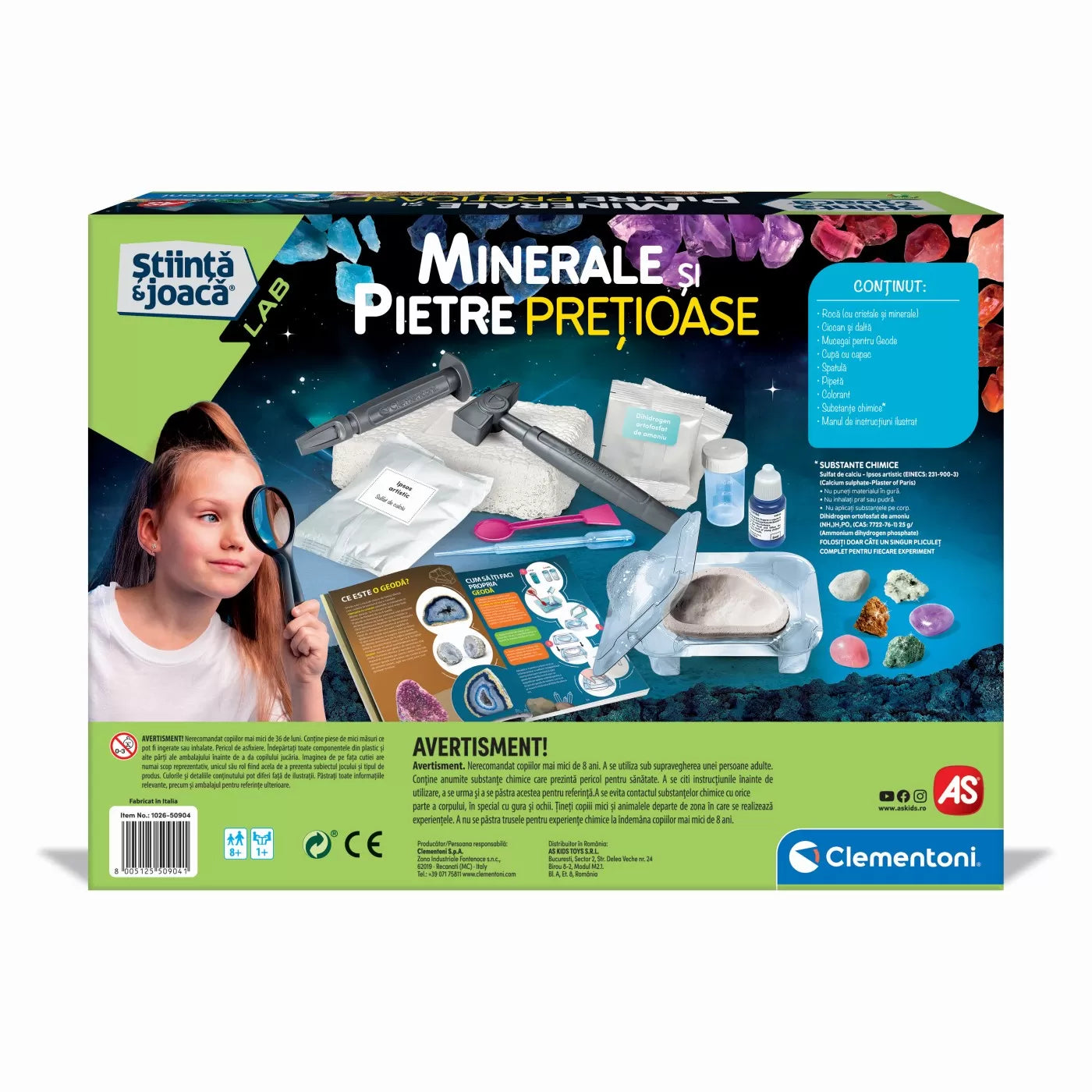 STIINTA SI JOACA MINERALE SI PIETRE PRETIOASE , CLEMENTONI