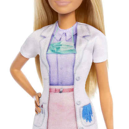 BARBIE SET DE JOACA PAPUSA BARBIE BLONDA FACE CARIERA STOMATOLOG, BARBIE - I CAN BE