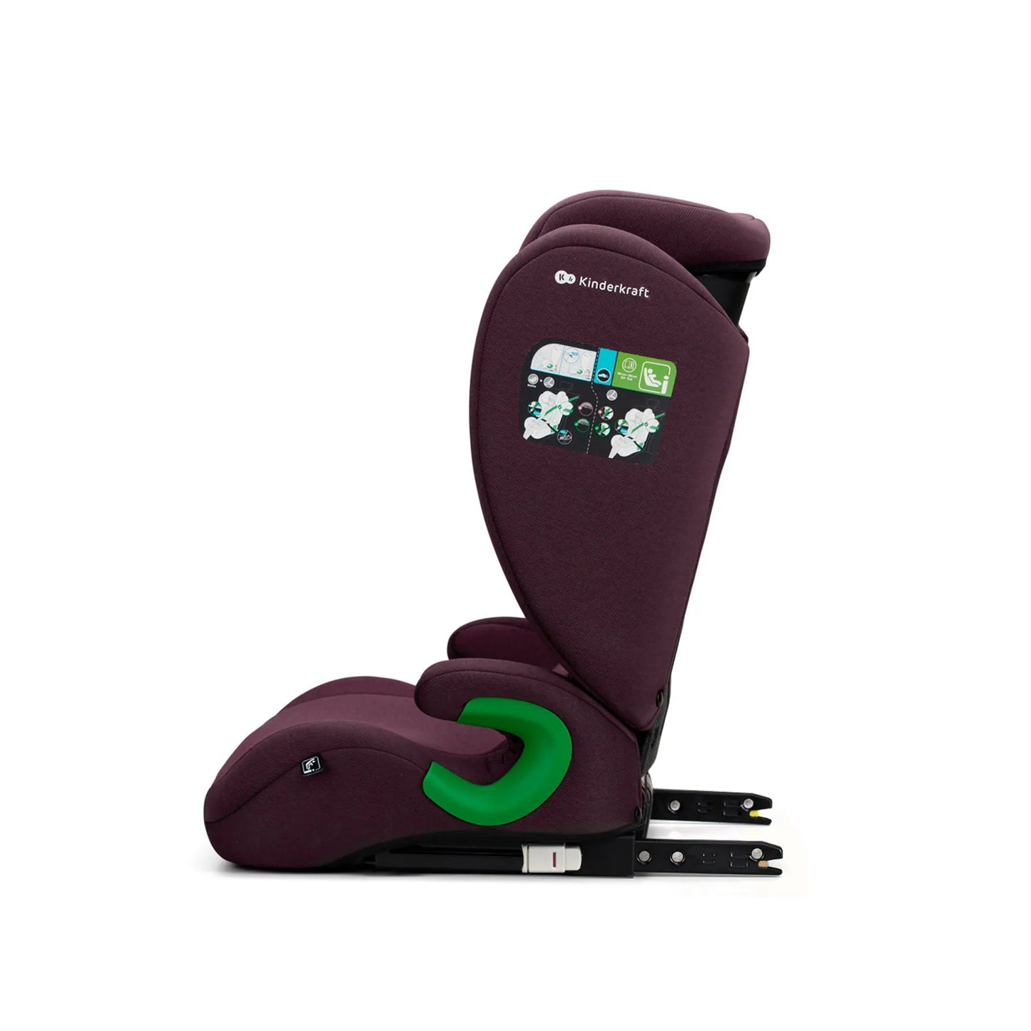 SCAUN AUTO KINDERKRAFT JUNIOR FIX2, I-SIZE 100-150 CM, CHERRY RED, KINDERKRAFT