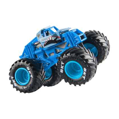 MONSTER JAM MASINUTA METALICA MEGALODON ALBASTRU SCARA 1 LA 64, MONSTER JAM