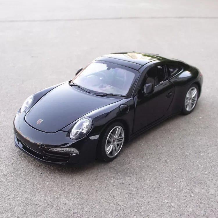 MASINUTA METALICA PORSCHE 911 NEGRU SCARA 1 LA 24, RASTAR METAL 1:24
