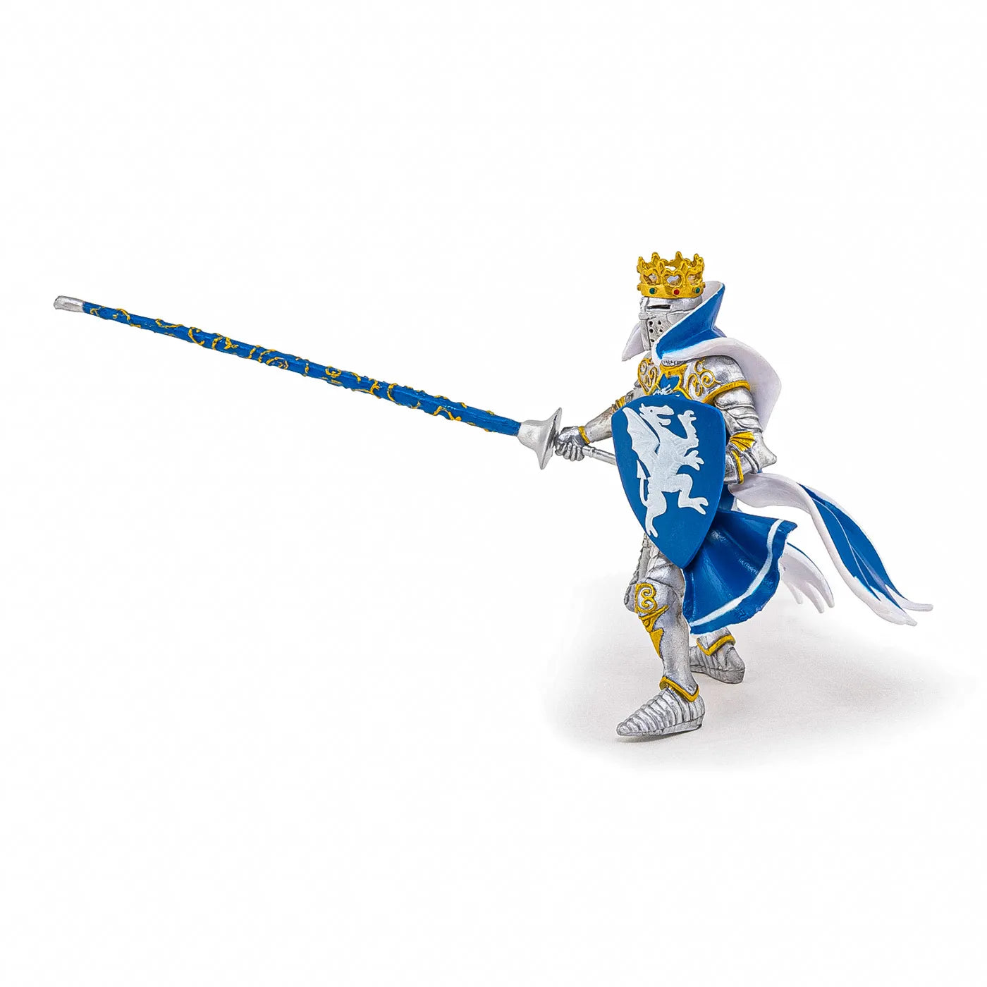 PAPO FIGURINA REGE CU BLAZON DRAGON albastru, PERSONAJE MEDIEVALE FANTASTICE