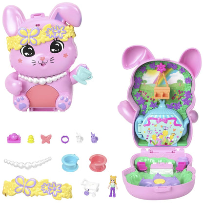 POLLY POCKET SET GENTUTA ANIMALUT IEPURAS LA PETRCERE CU ACCESORII, POLLY POCKET