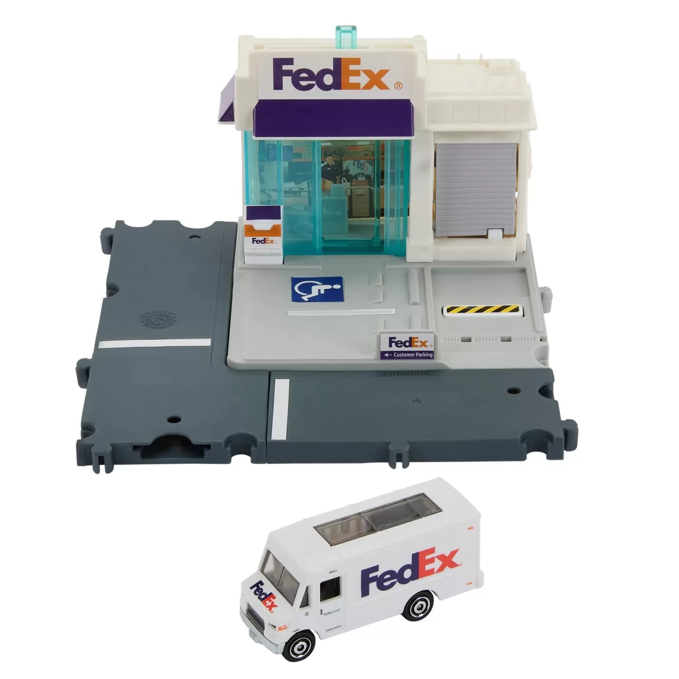 MATCHBOX SET ACTION DRIVERS CENTRUL DE COLETE FEDEX, MATCHBOX