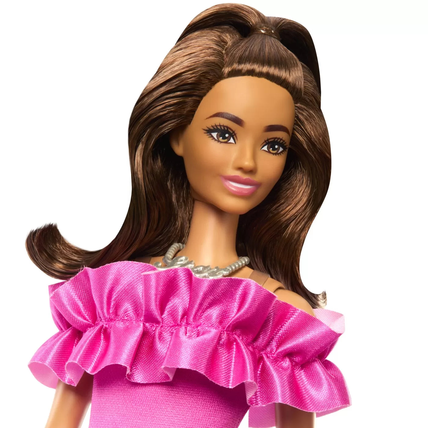 PAPUSA BARBIE FASHIONISTA SATENA CU ROCHIE ROZ, BARBIE - FASHIONISTAS