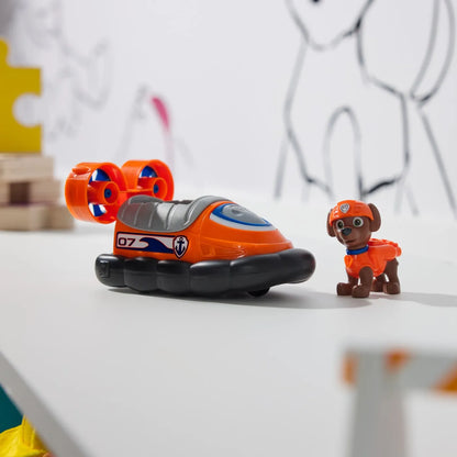 PATRULA CATELUSILOR SET VEHICUL DE BAZA HOVERCRAFT SI FIGURINA ZUMA, PATRULA CATELUSILOR