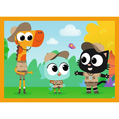 PUZZLE TREFL 4IN1 PLANETA MILO INTALNIRE CU MILO SI PRIETENII, TREFL 4IN1